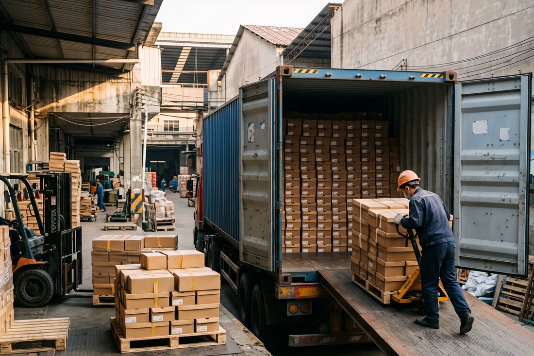Container loading for export to the Gulf and Europe